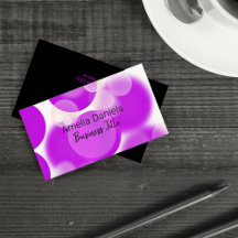 Purple and Black Bubble Business Card