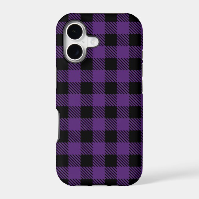 Purple and black Buffalo Plaid pattern (Back)