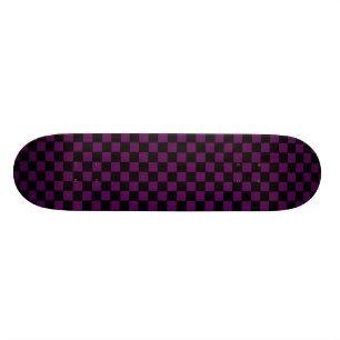 Purple And Black Checkered Deck Skateboard