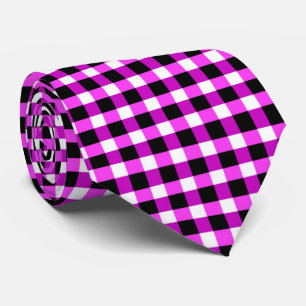 Purple And Black Checks, Neck Tie