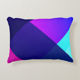 Purple and black chequered illustration decorative cushion