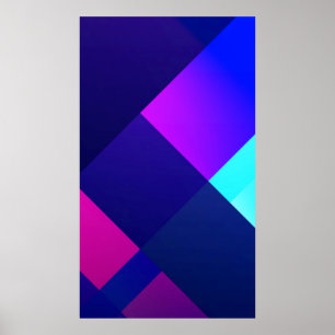 Purple and black chequered illustration poster