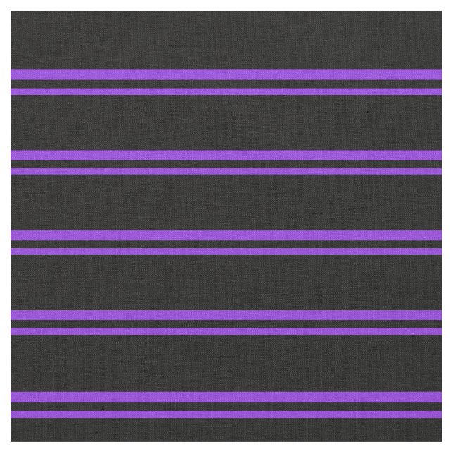 Purple and Black Coloured Striped Pattern Fabric (Close Up)
