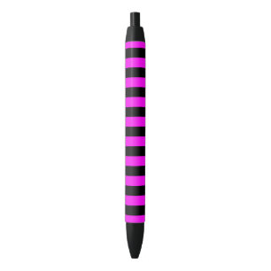 Purple and Black Coloured striped pattern Ink Pen