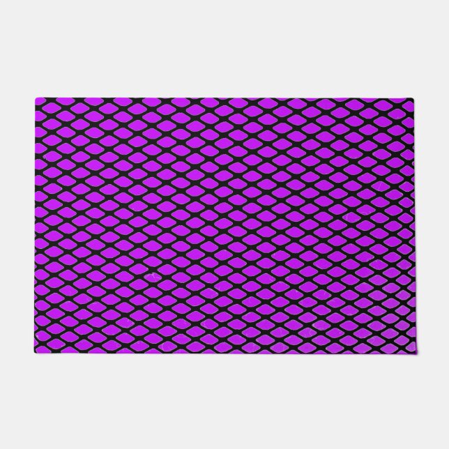 Purple and Black Design Doormat (Front)