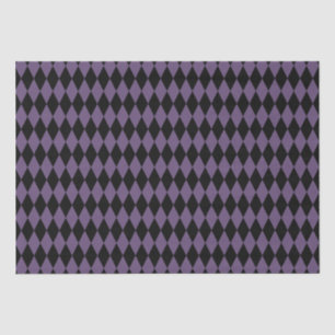 Purple and Black Diamond Pattern Halloween Tissue Paper