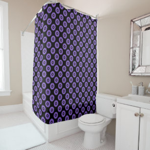 Purple and Black Geo Shower Curtain