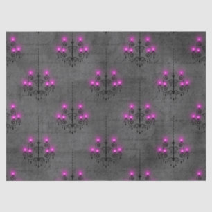 Purple and Black Gothic Chandelier Decoupage Tissue Paper
