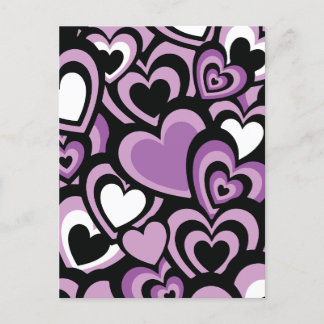 Purple and black heat seamless pattern holiday postcard