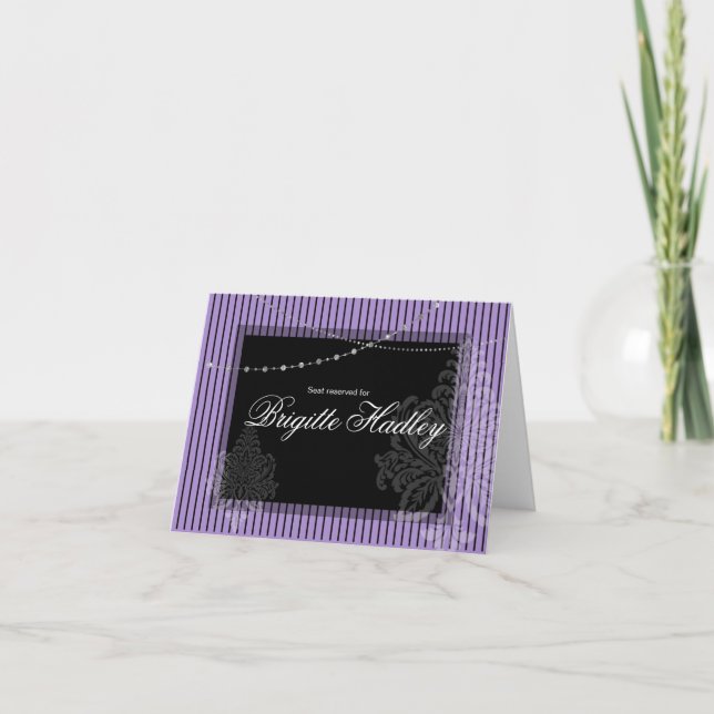 Purple and black holiday card (Front)