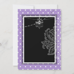 Purple and black Invitation