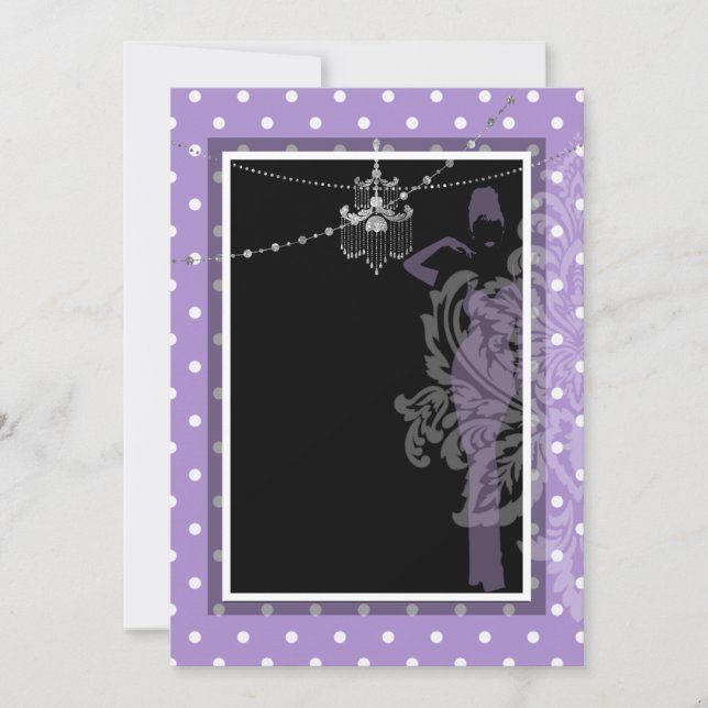 Purple and black Invitation (Front)