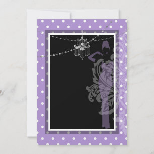 Purple and black Invitation