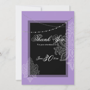 Purple and black Invitation