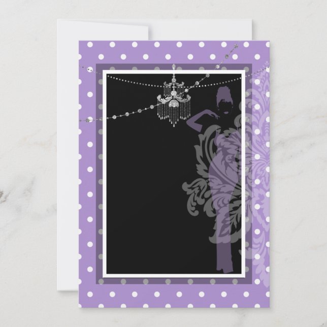 Purple and black Invitation (Front)