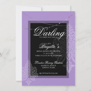 Purple and black Invitation