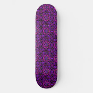 Purple and Black Kaleidoscope Dreams Skateboard