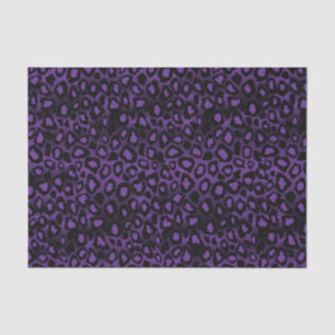 Purple and Black Leopard Animal Print Tissue Paper