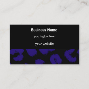 Purple and Black Leopard Pattern Business Card