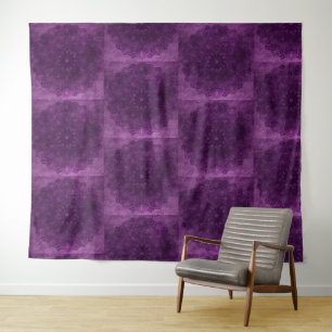 Purple and Black Mandala Wall Tapestry