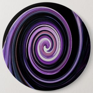 Purple and black maze 6 cm round badge