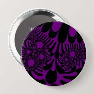 Purple and Black Mod 10 Cm Round Badge