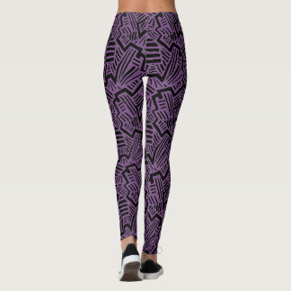 Purple and Black Pattern Leggings