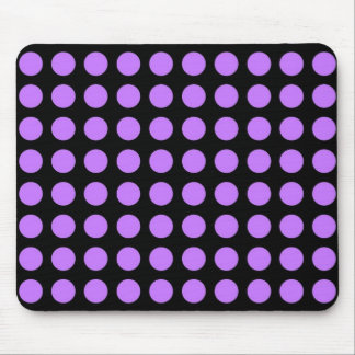 Purple and Black Polka Dot Mousepad