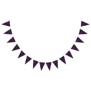 Purple and Black Rose Gothic Wedding Bunting