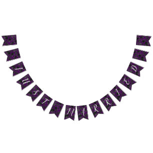 Purple and Black Rose Gothic Wedding Bunting