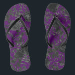 Purple and Black Rose Gothic Wedding Flip-Flops Flip Flops<br><div class="desc">Our black and purple floral rose gothic wedding flip-flop sandals are made to match out Gothic Purple & Black Rose Wedding Collection. Dark black and deep Purple contrast with an abundance of dark floral motifs. Script font paired with serif font, lends to an artistic look that matches well with gothic...</div>
