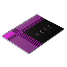 Purple and Black Spiral Notebook