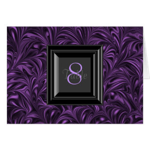 Purple and Black Wedding Table Cards