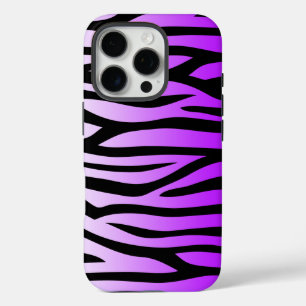 Purple and Black Zebra Pattern iPhone 16 Pro Case