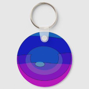 Purple And Blue Abstract 1007 Key Ring