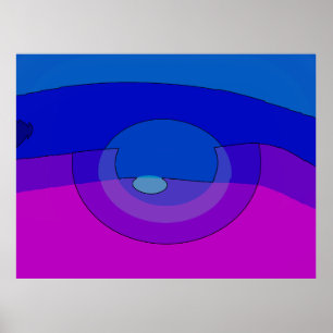Purple And Blue Abstract 1007 Poster
