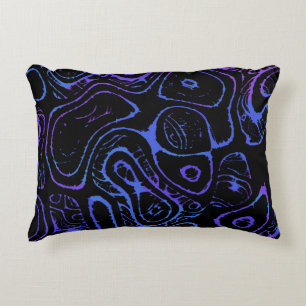 Purple and Blue Abstract Decorative Cushion