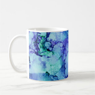 Purple and blue abstract painting coffee mug