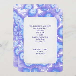 Purple and Blue abstract pattern Invitation