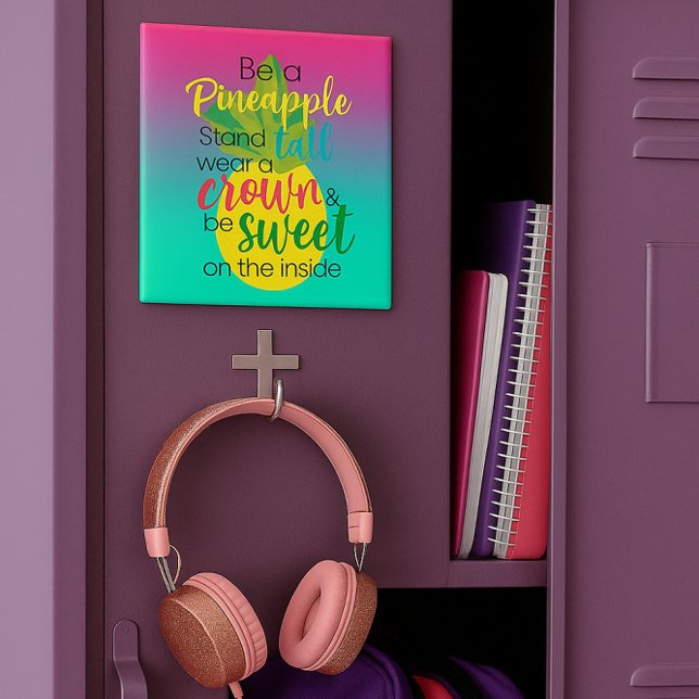 Purple and Blue Be a Pineapple Ombre Magnet (Creator Uploaded)