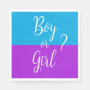 Purple and Blue Boy or Girl  Napkin