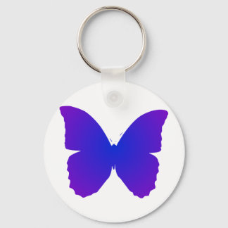 Purple and Blue Butterfly Key Ring
