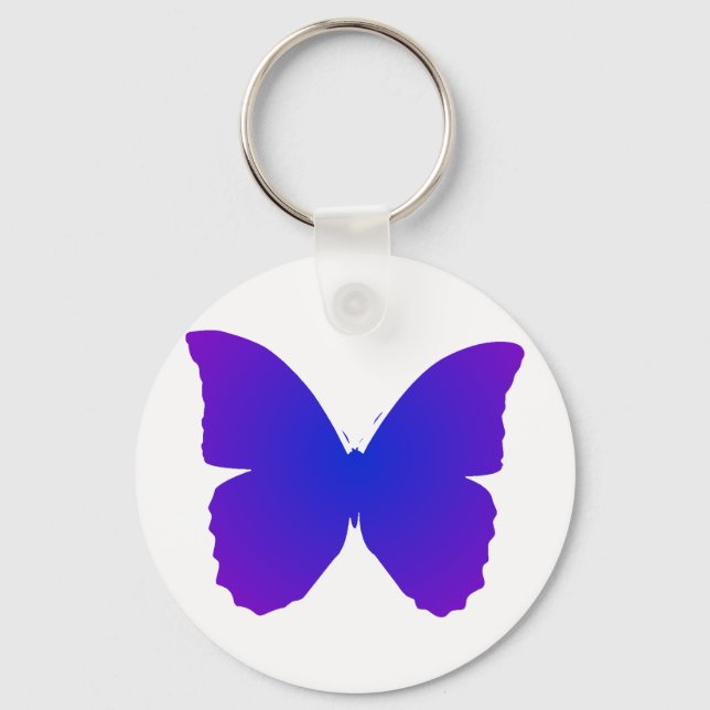 Purple and Blue Butterfly Key Ring (Front)