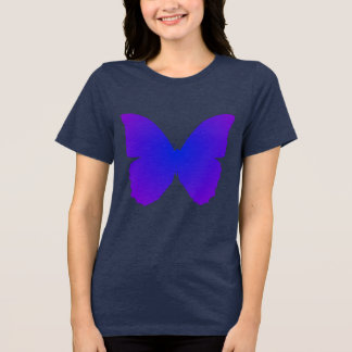 Purple and Blue Butterfly Tri-Blend Shirt