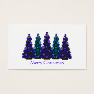 Purple and Blue Christmas Tree Gift Tag