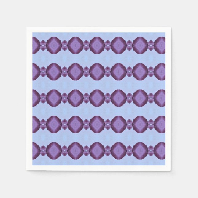 Purple And Blue Designer Napkins (Front)