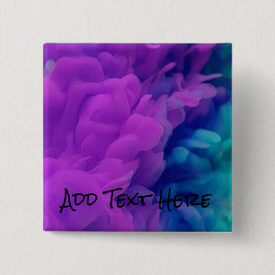 Purple and Blue Digital Smoke 15 Cm Square Badge