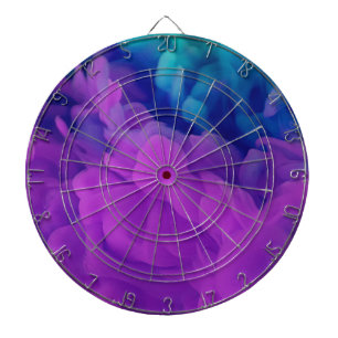 Purple and Blue Digital Smoke Dartboard
