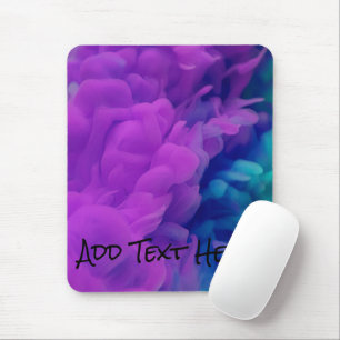 Purple and Blue Digital Smoke Mouse Mat