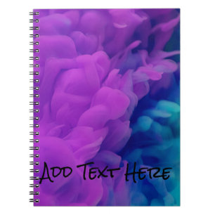 Purple and Blue Digital Smoke Notebook